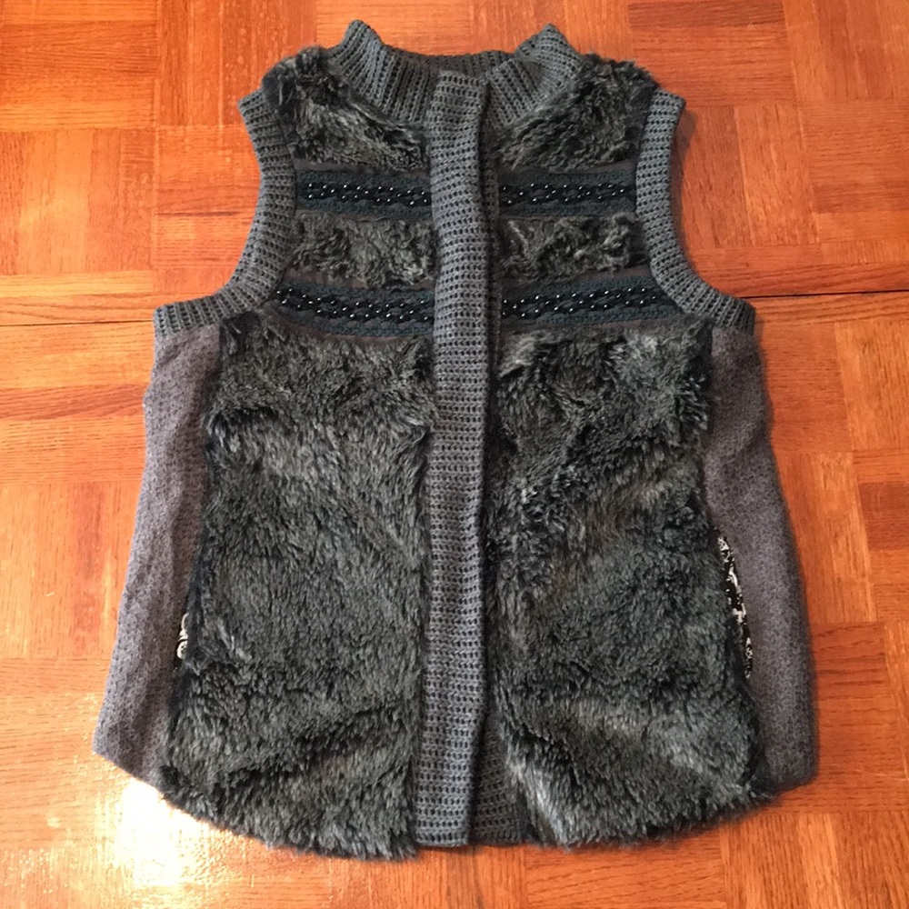 MISS ME beaded fur vest